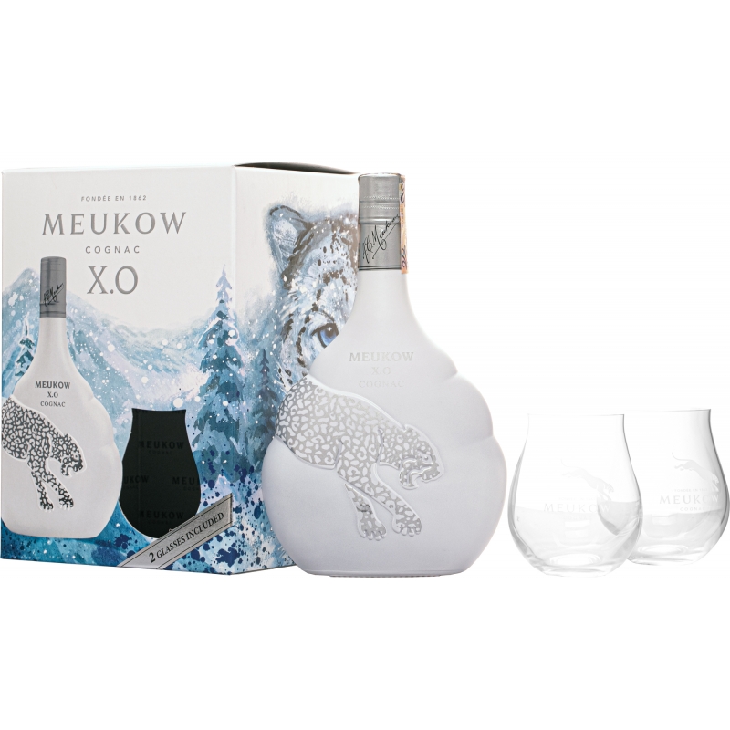 XO Ice Panthère coffret verres Cognac Meukow